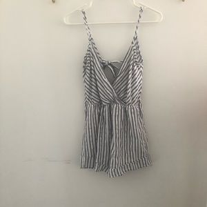 Blue stripped romper